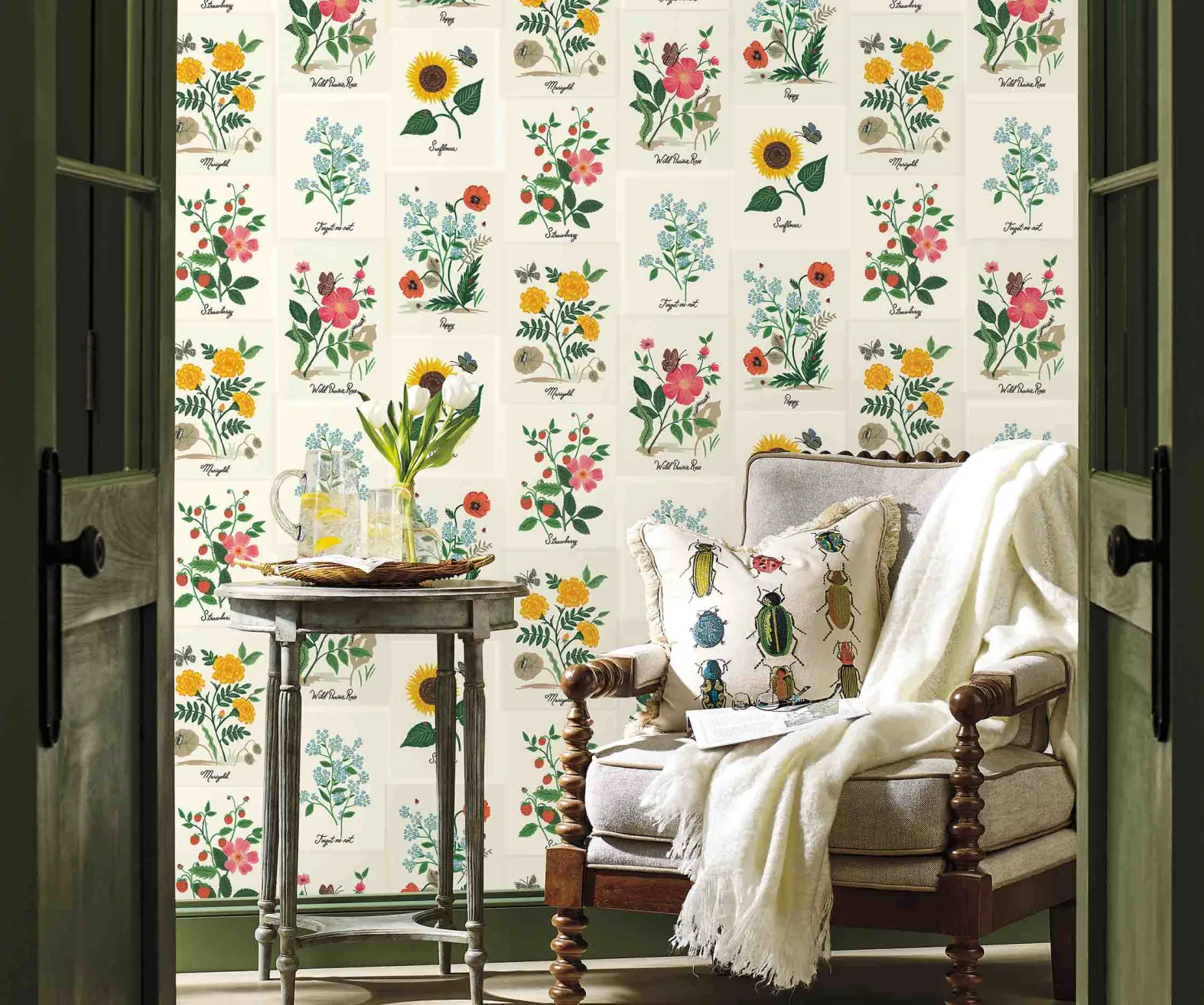 Botanical Prints Wallpaper Sample