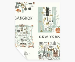 City Maps Peel & Stick Wallpaper Sample