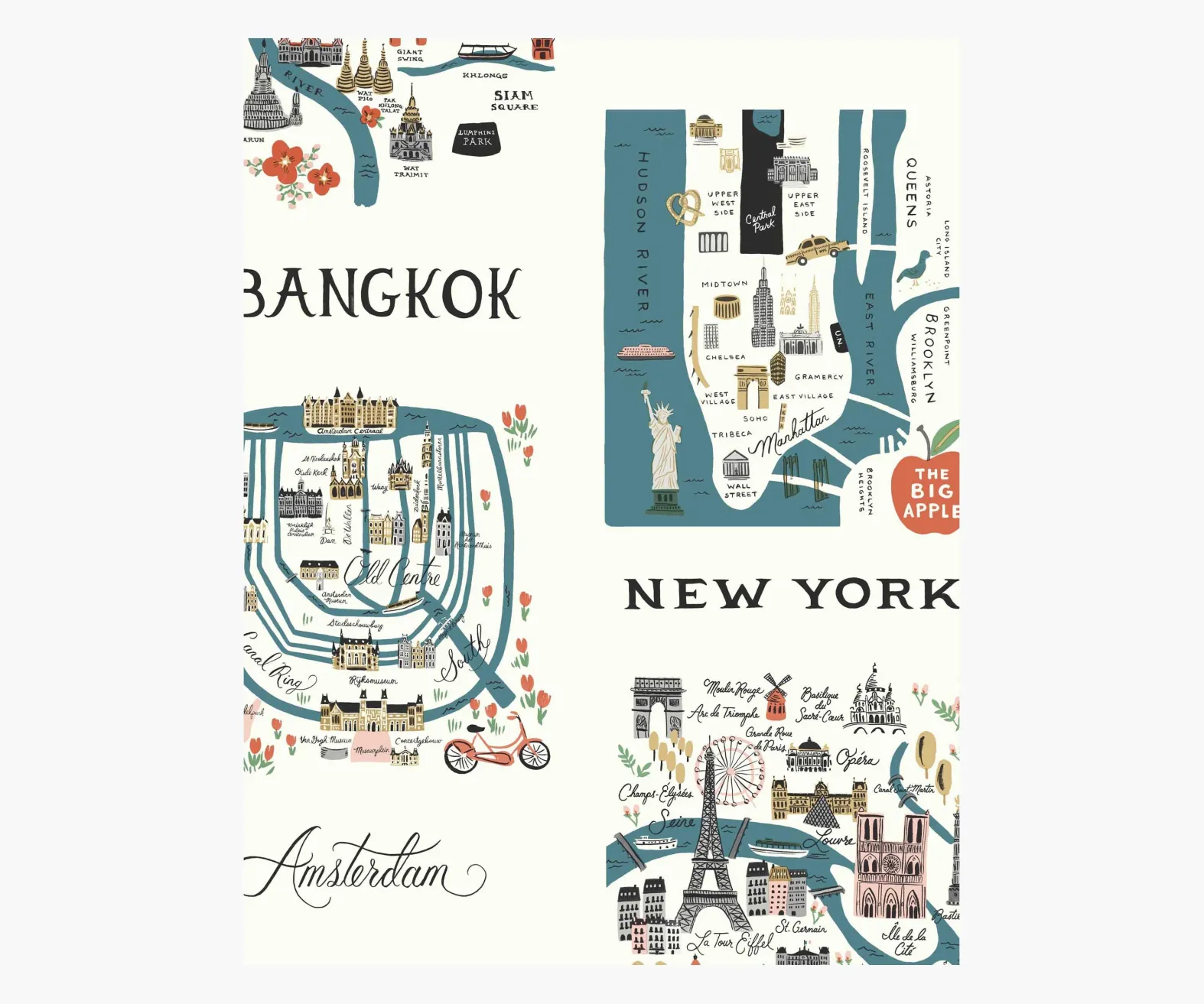 City Maps Wallpaper Sample