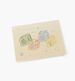 Classic Baby Blocks Baby Card