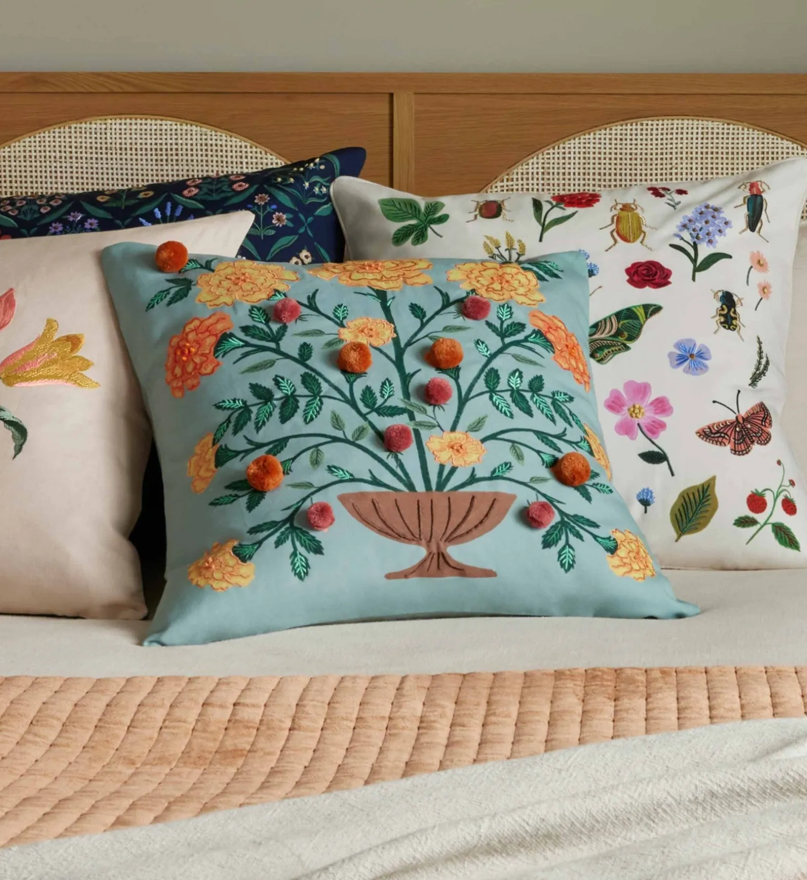 Curio Embroidered Pillow