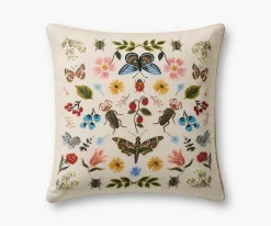 Curio Garden Embroidered Pillow