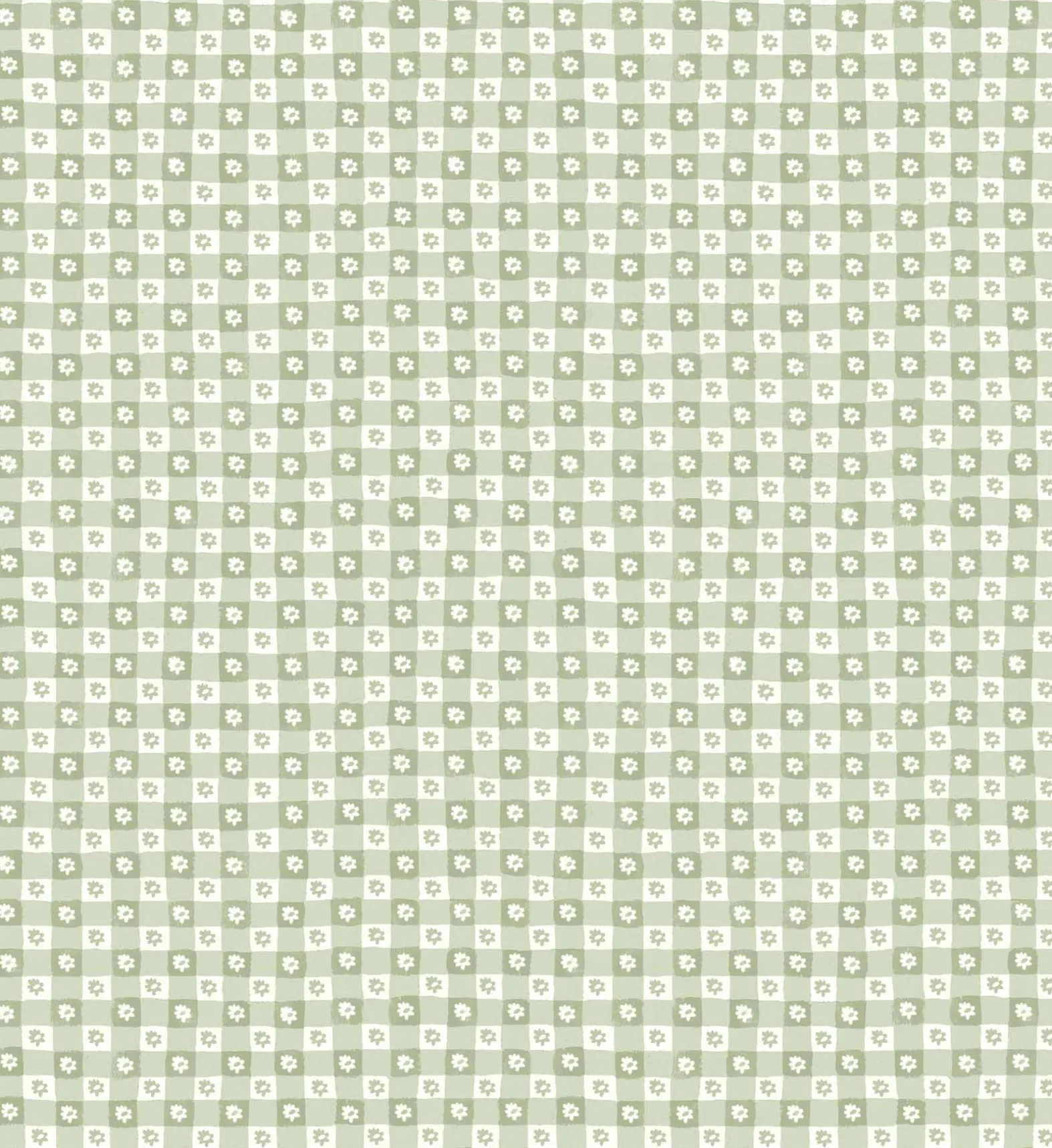 Daisy Gingham Peel & Stick Wallpaper Sample