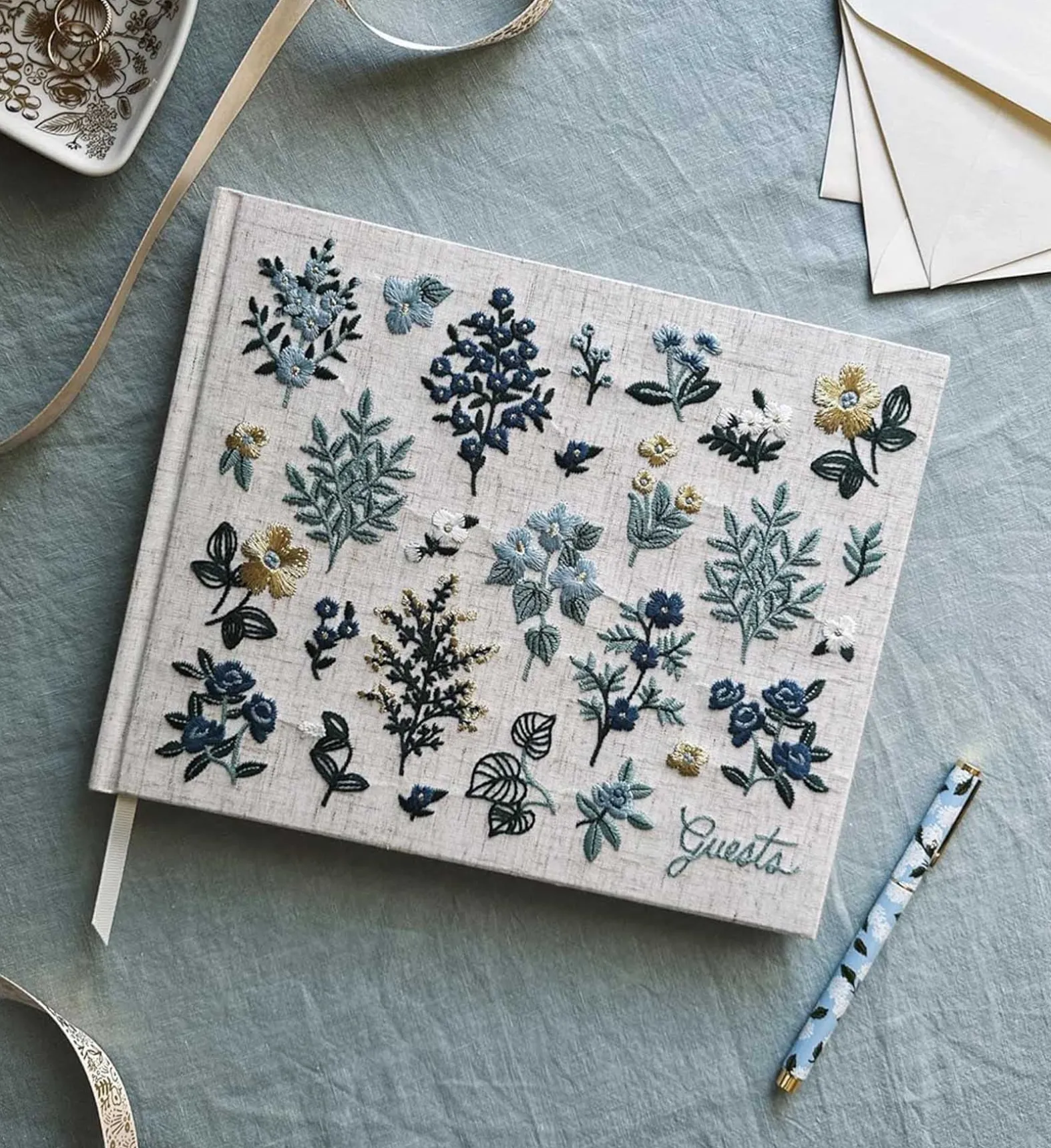 Embroidered Guest Book