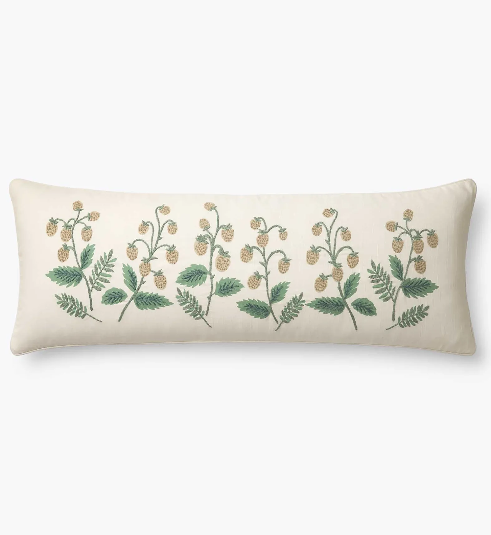 Embroidered Lumbar Pillow Cover