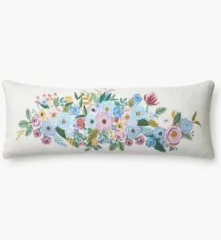 Embroidered Lumbar Pillow Cover