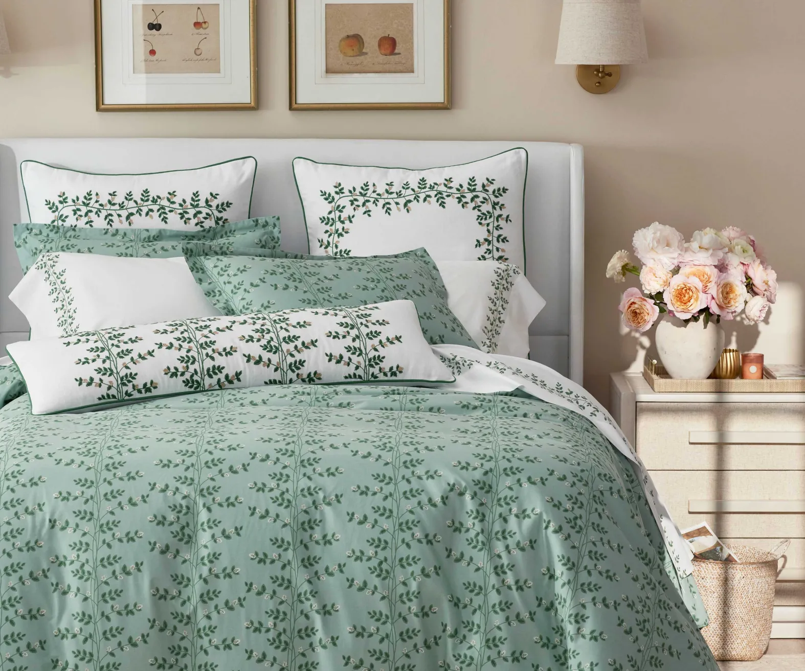 Embroidered Lumbar Pillow Cover