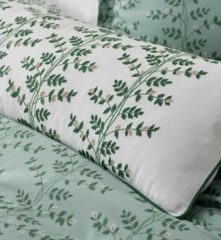 Embroidered Lumbar Pillow Cover