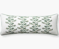 Embroidered Lumbar Pillow Cover