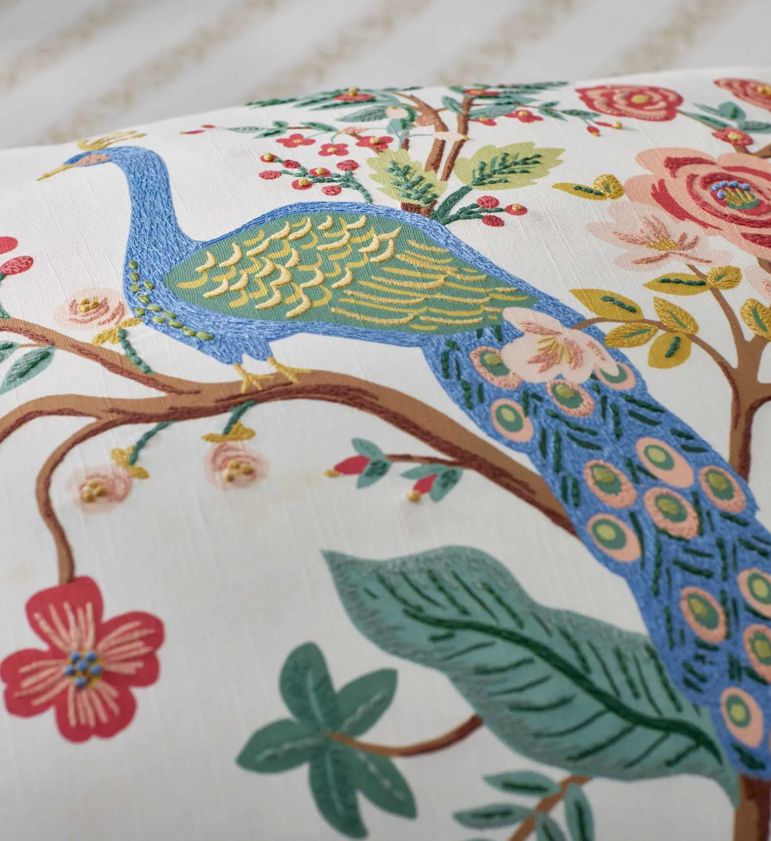 Embroidered Pillow Cover