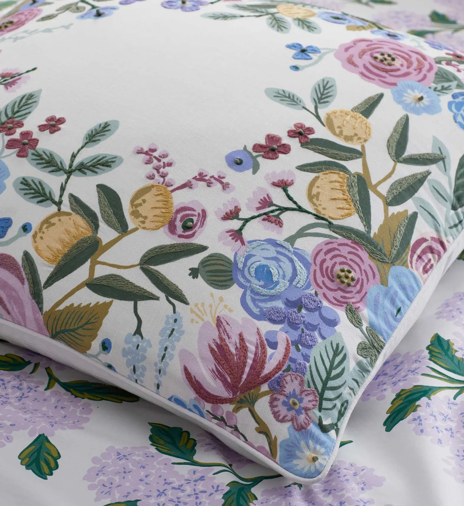 Embroidered Pillow Cover