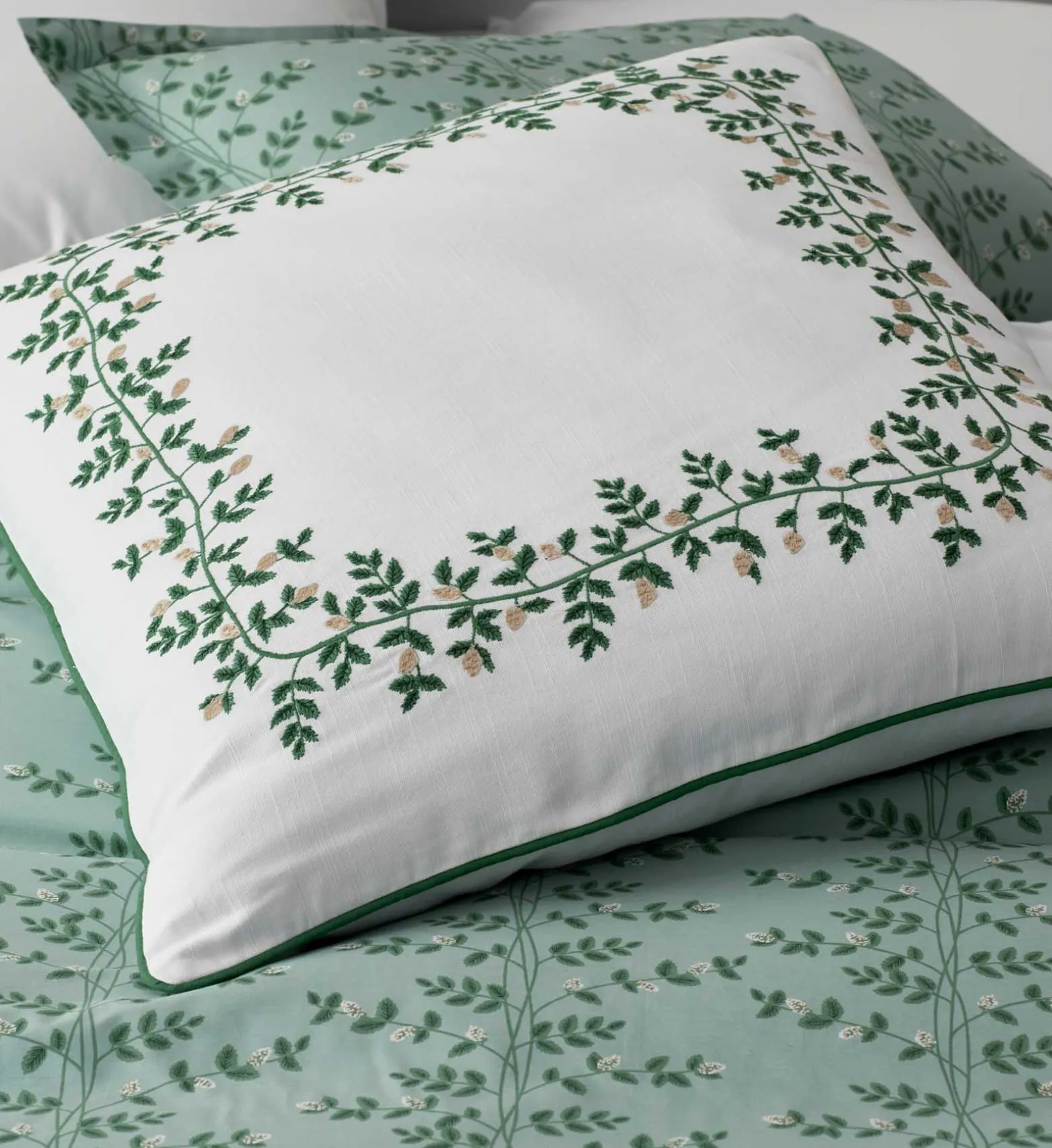 Embroidered Pillow Cover