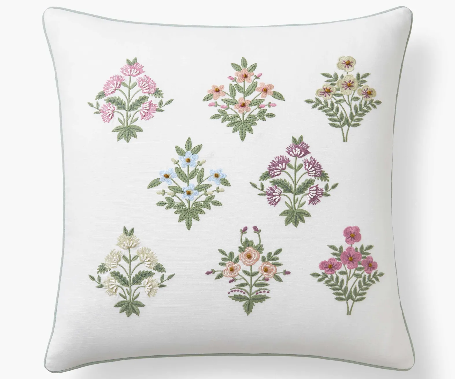 Embroidered Pillow Cover