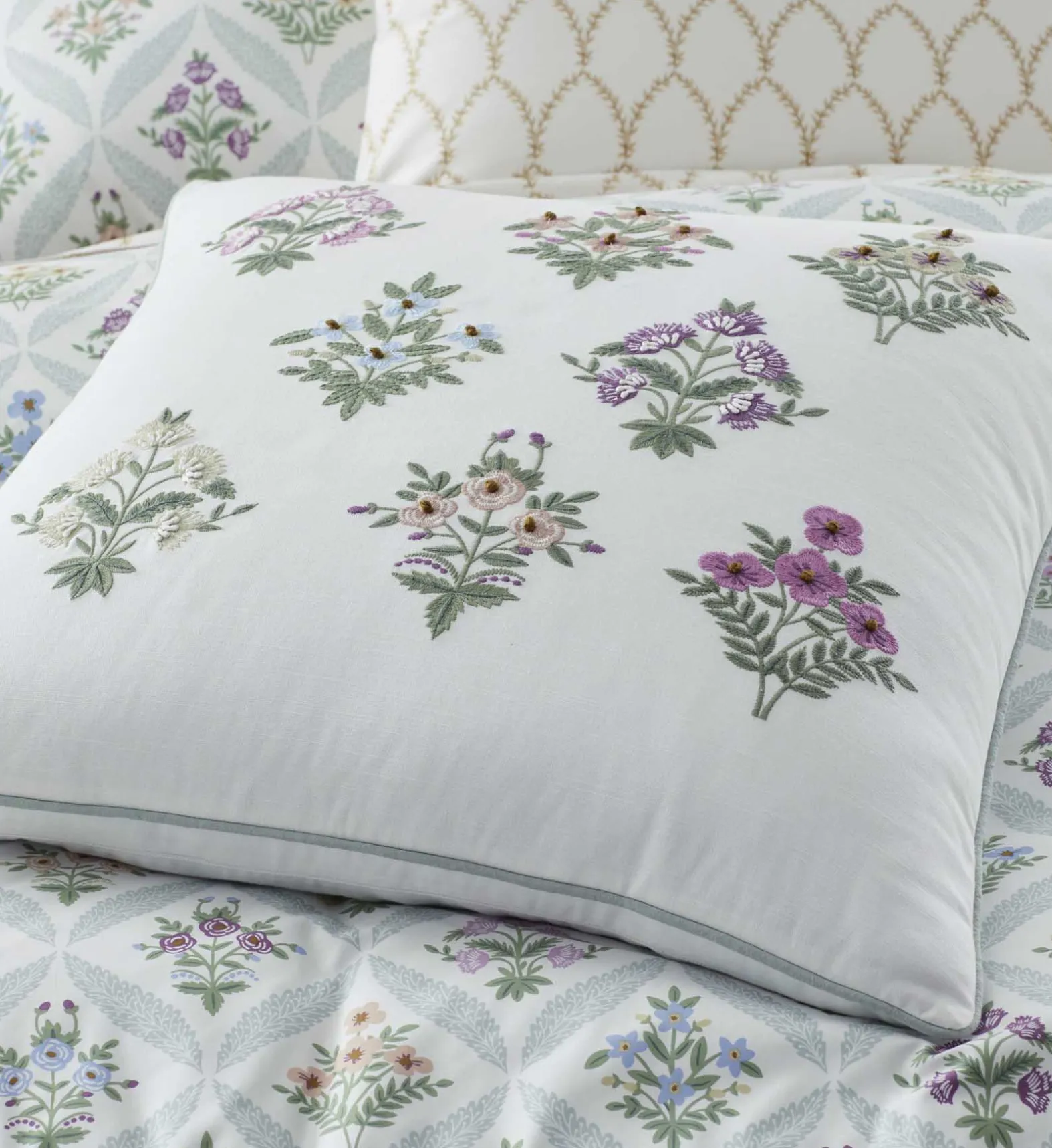 Embroidered Pillow Cover