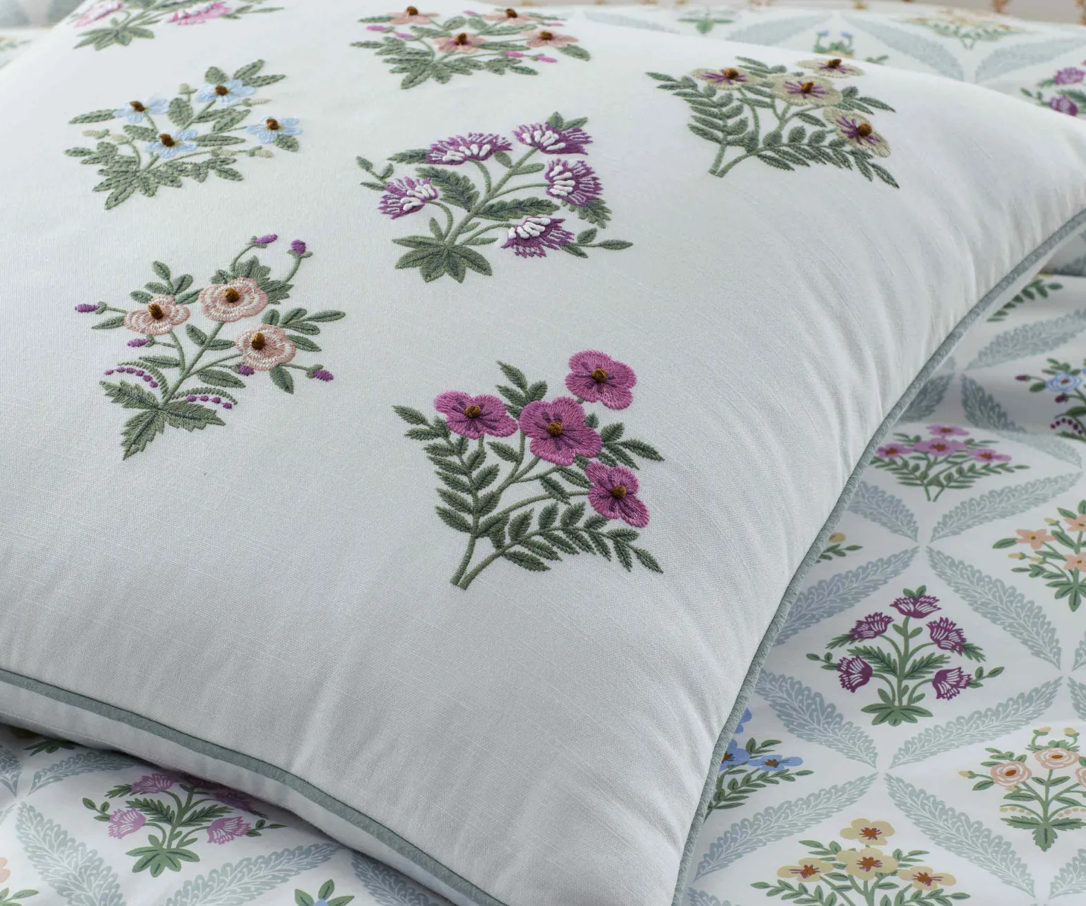 Embroidered Pillow Cover