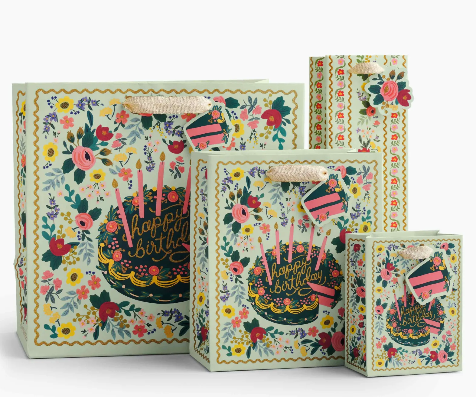 Floral Cake Small Gift Bag