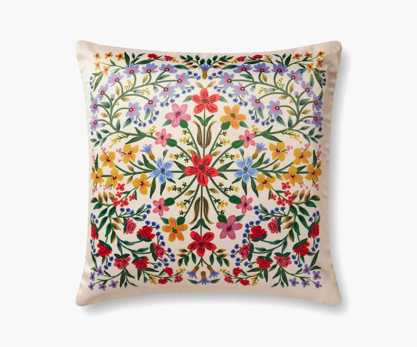 Floral Medallion Printed Pillow