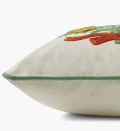 Helena Bouquets Embroidered Lumbar Pillow