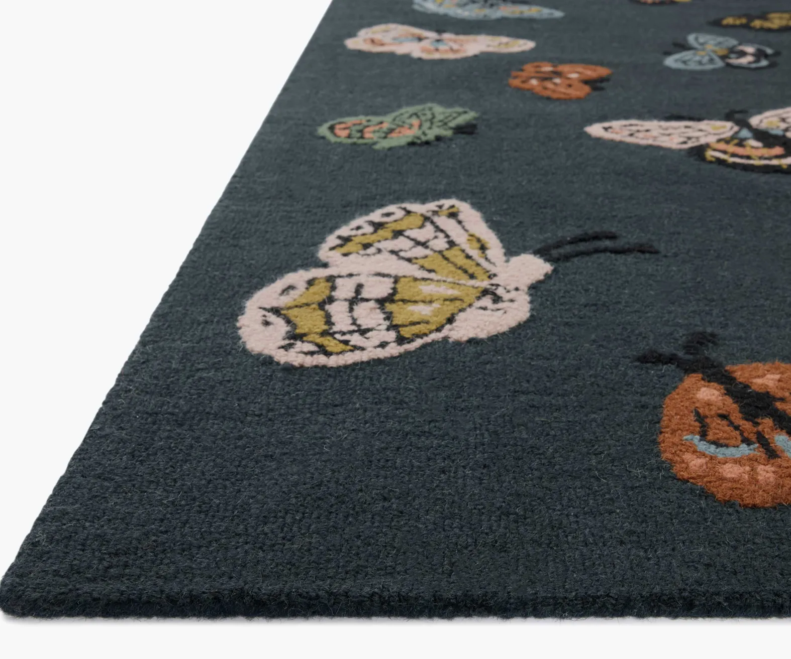Highgrove Butterfly House Wool Hooked Rug