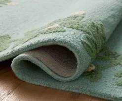 Highgrove Climbing Vines Wool Hooked Rug