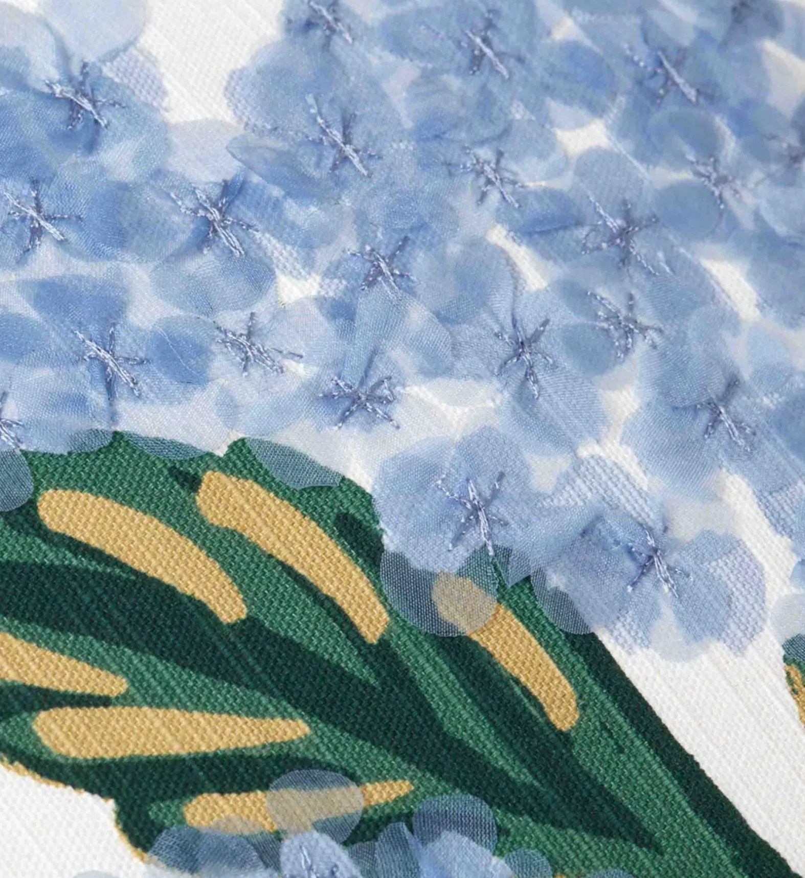 Hydrangea Bouquet Embellished Pillow