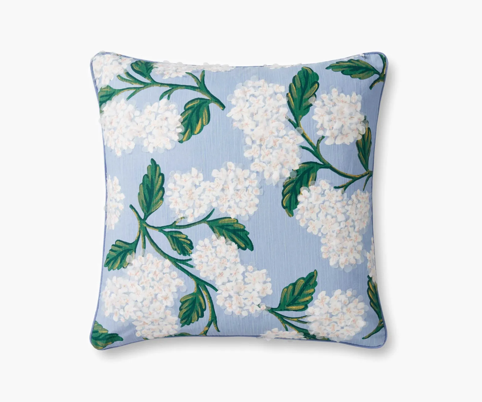 Hydrangea Embellished Pillow
