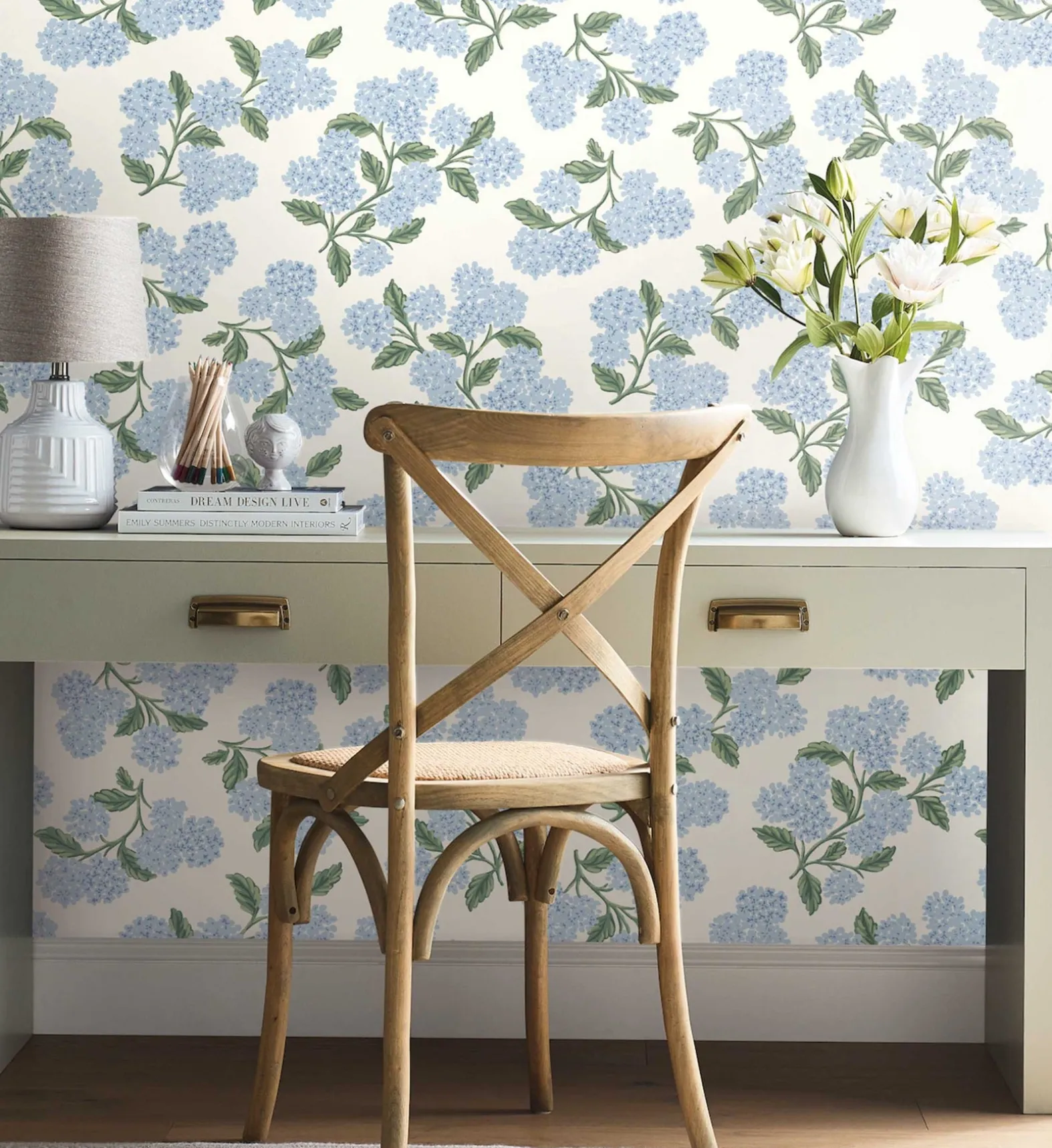 Hydrangea Peel & Stick Wallpaper