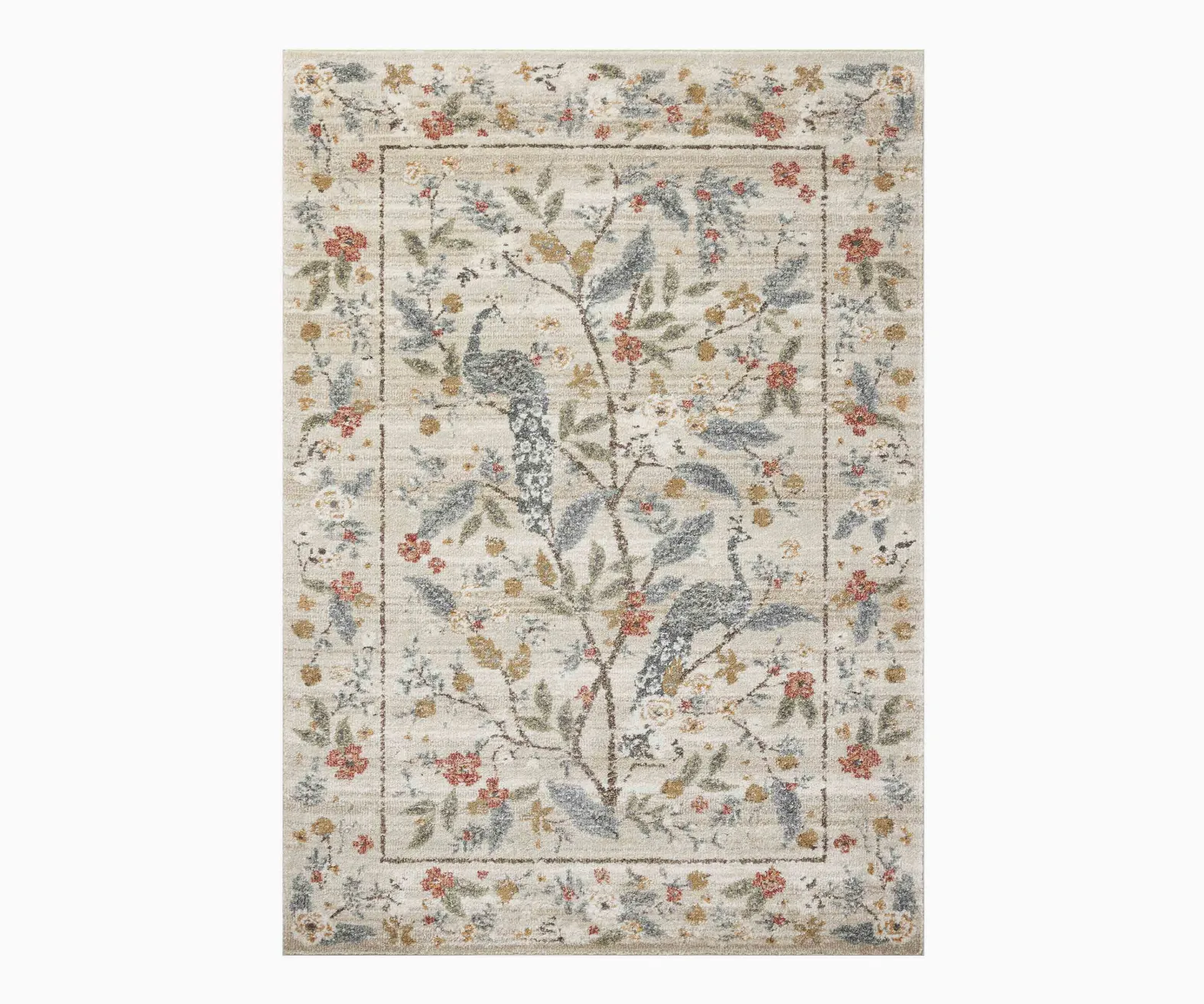 Laurel Peacock Garden Power Loomed Rug