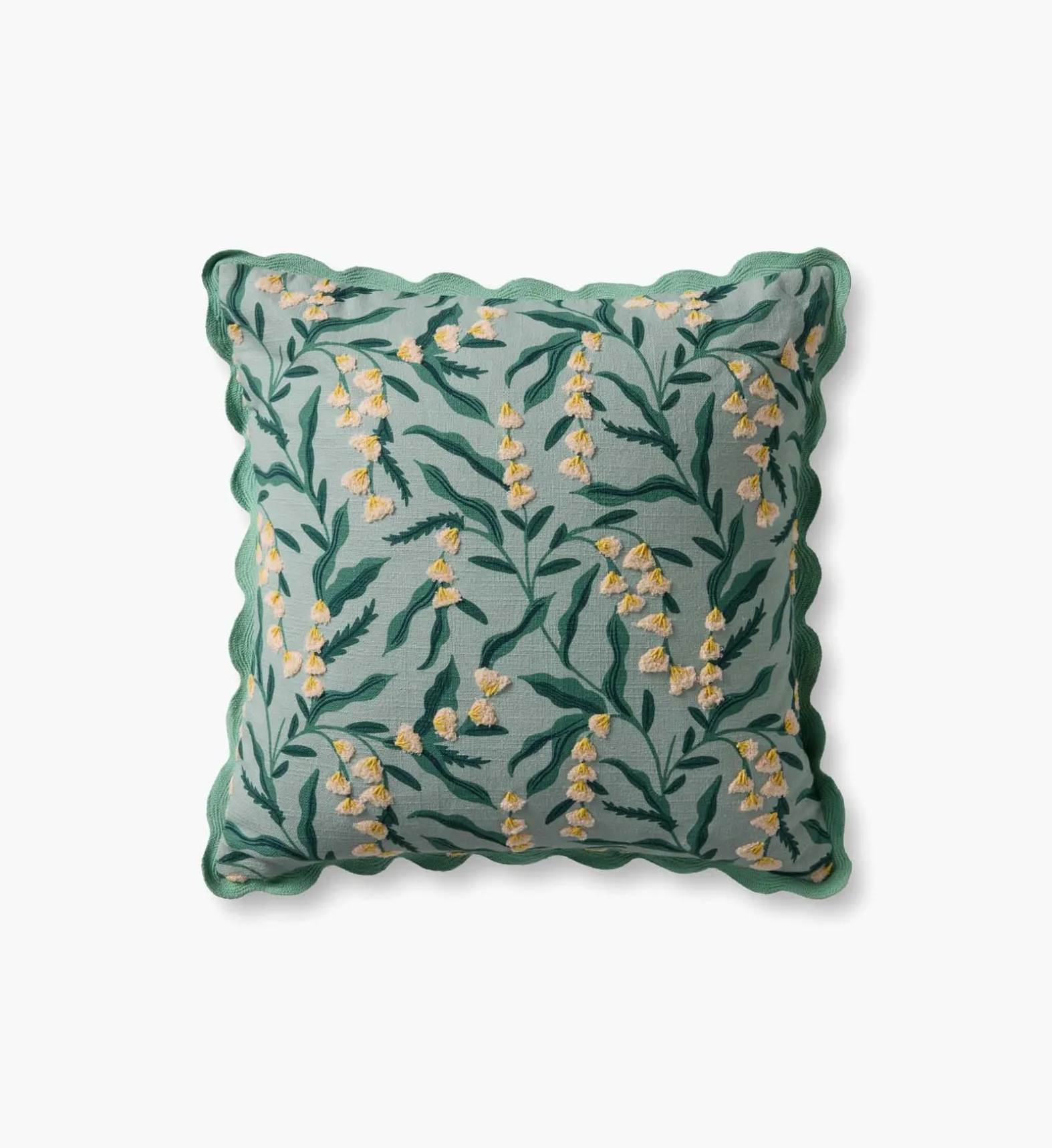 Lily of the Valley Embroidered Pillow