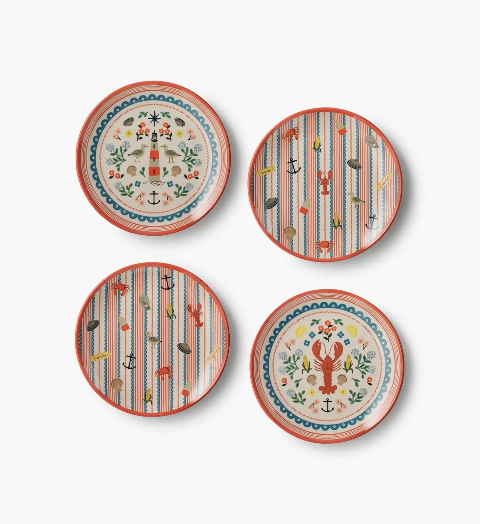 Melamine Assorted Dessert Plates