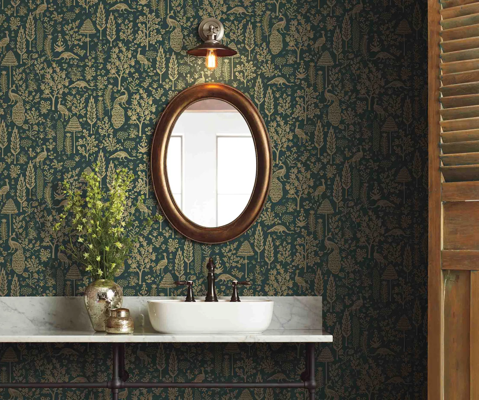 Menagerie Toile Wallpaper Sample