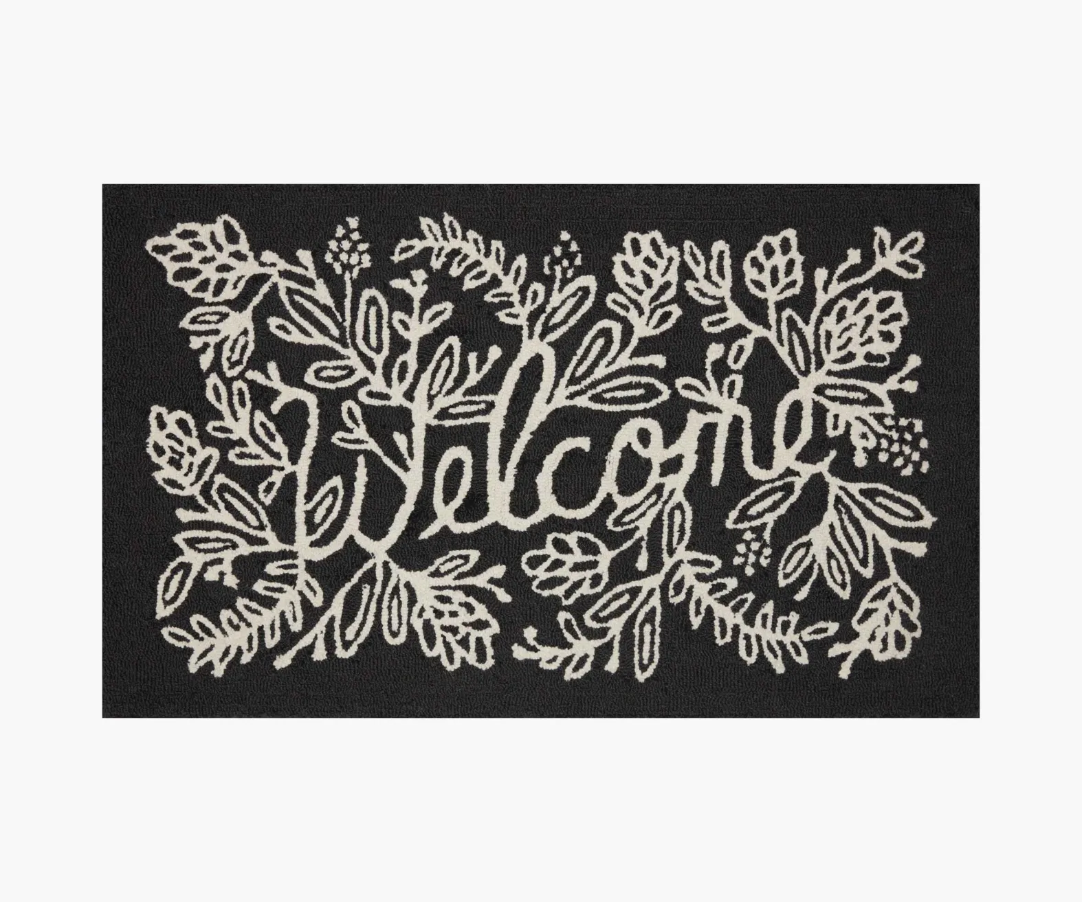 Minnie Welcome Wool-Hooked Rug