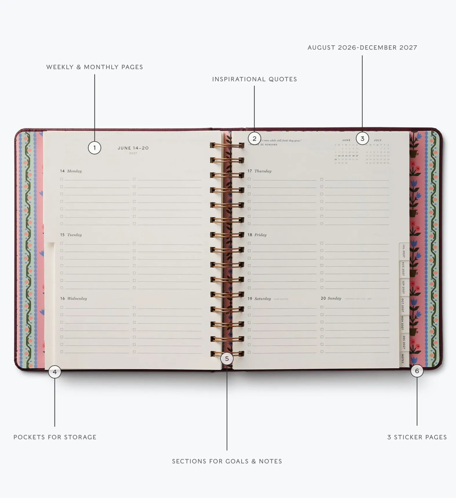 2026-2027 17-Month Academic Covered Spiral Planner