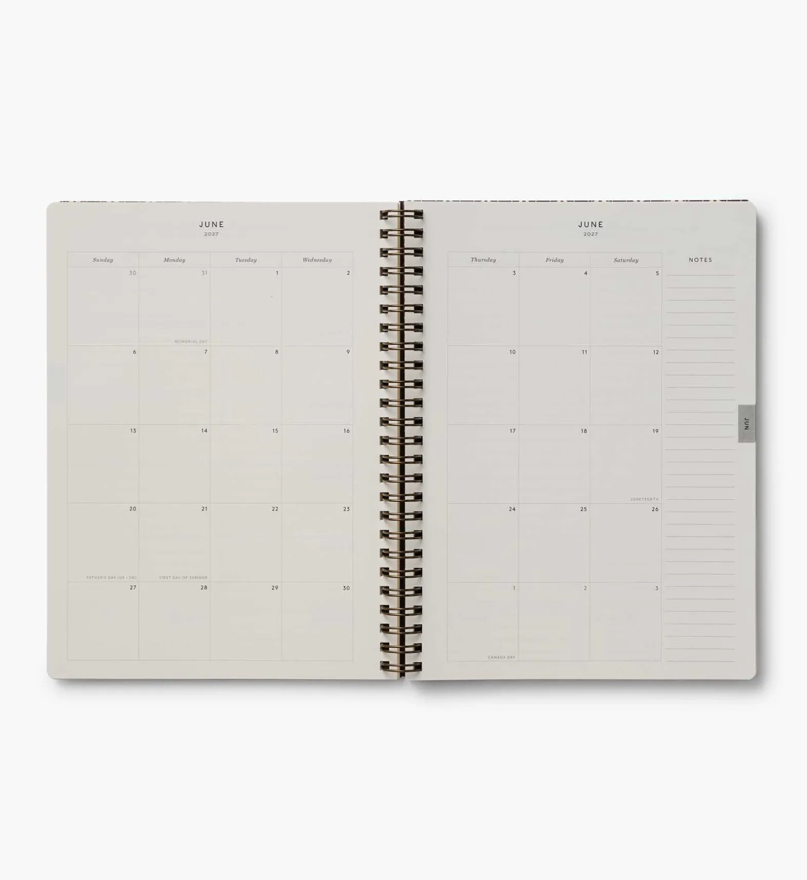 2027 12-Month Softcover Spiral Planner