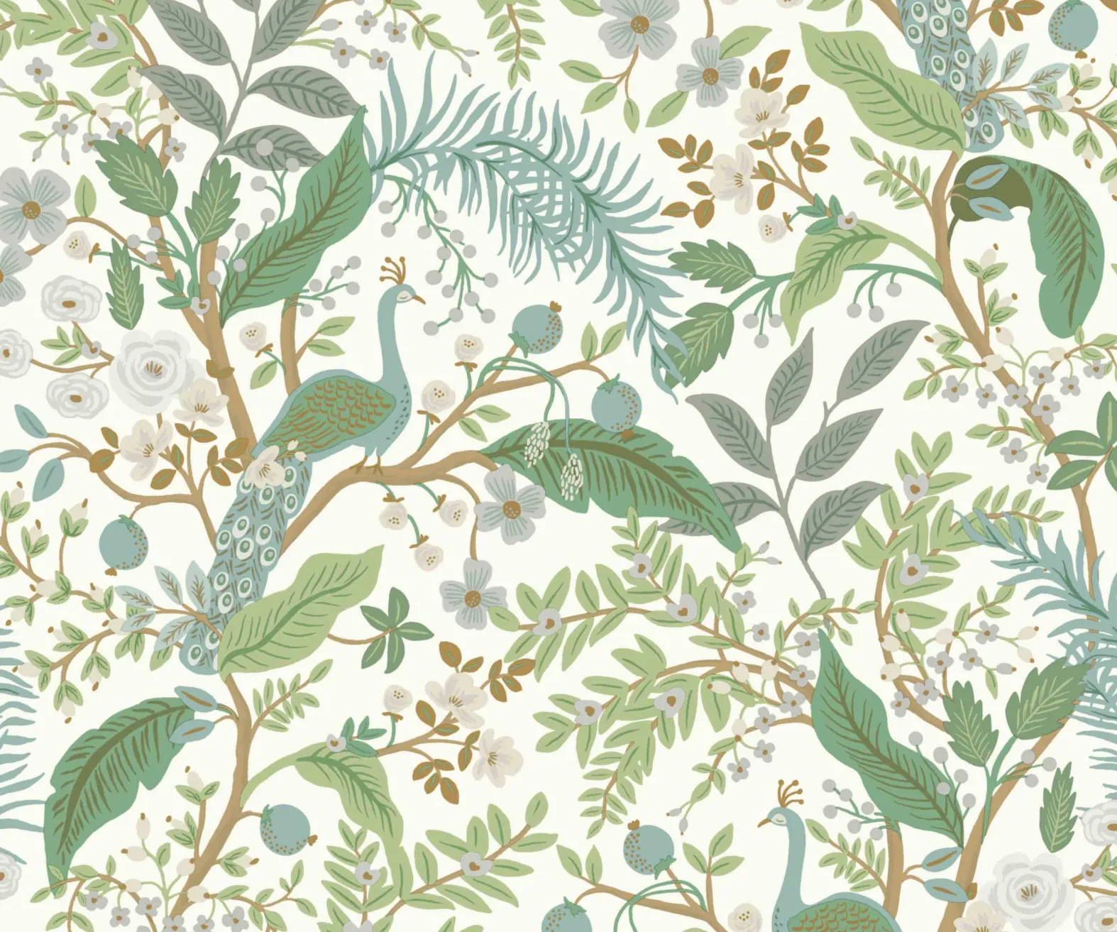 Peacock Garden Peel & Stick Wallpaper