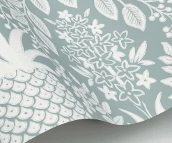 Pineapple Damask Wallpaper