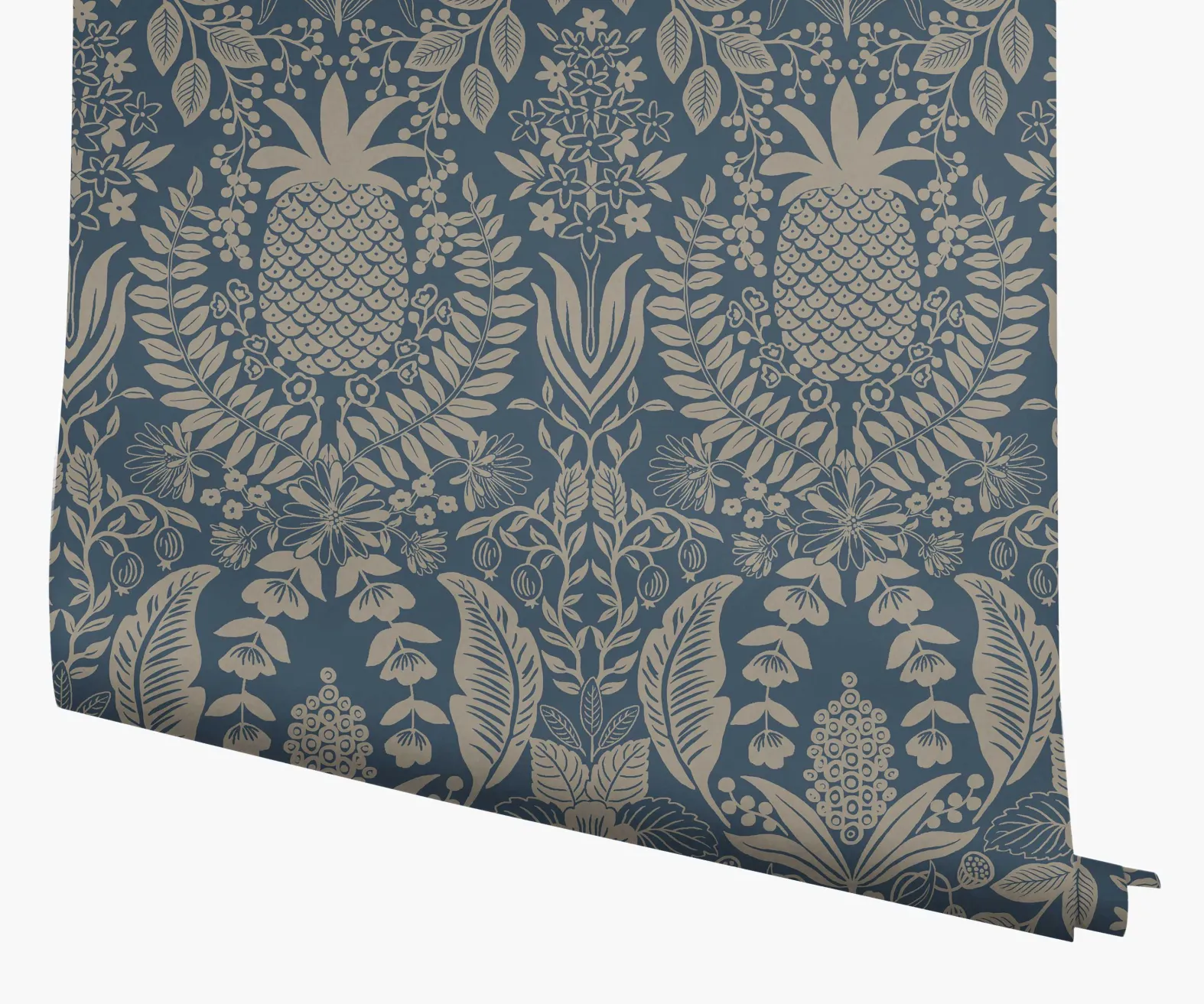 Pineapple Damask Wallpaper