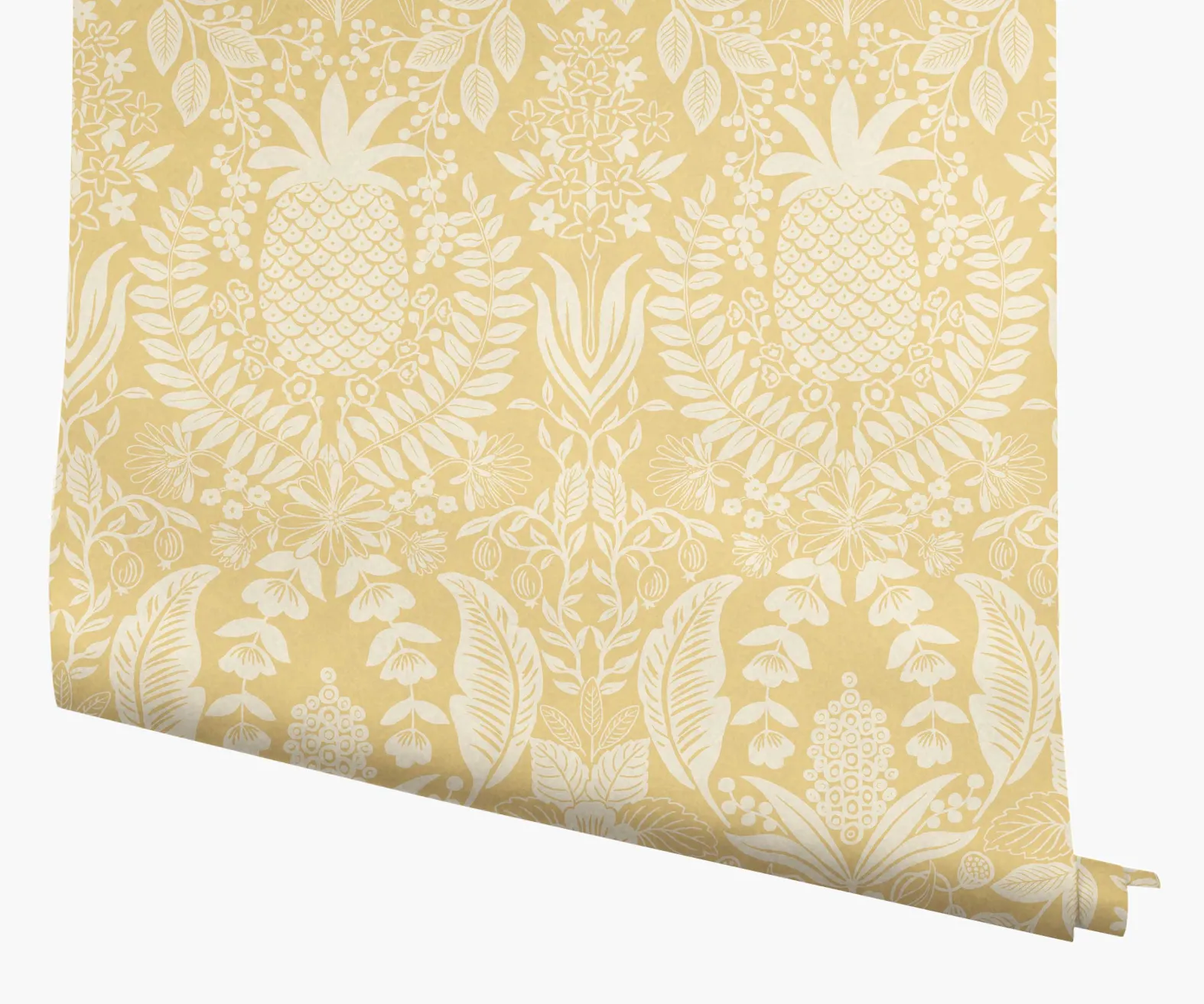Pineapple Damask Wallpaper