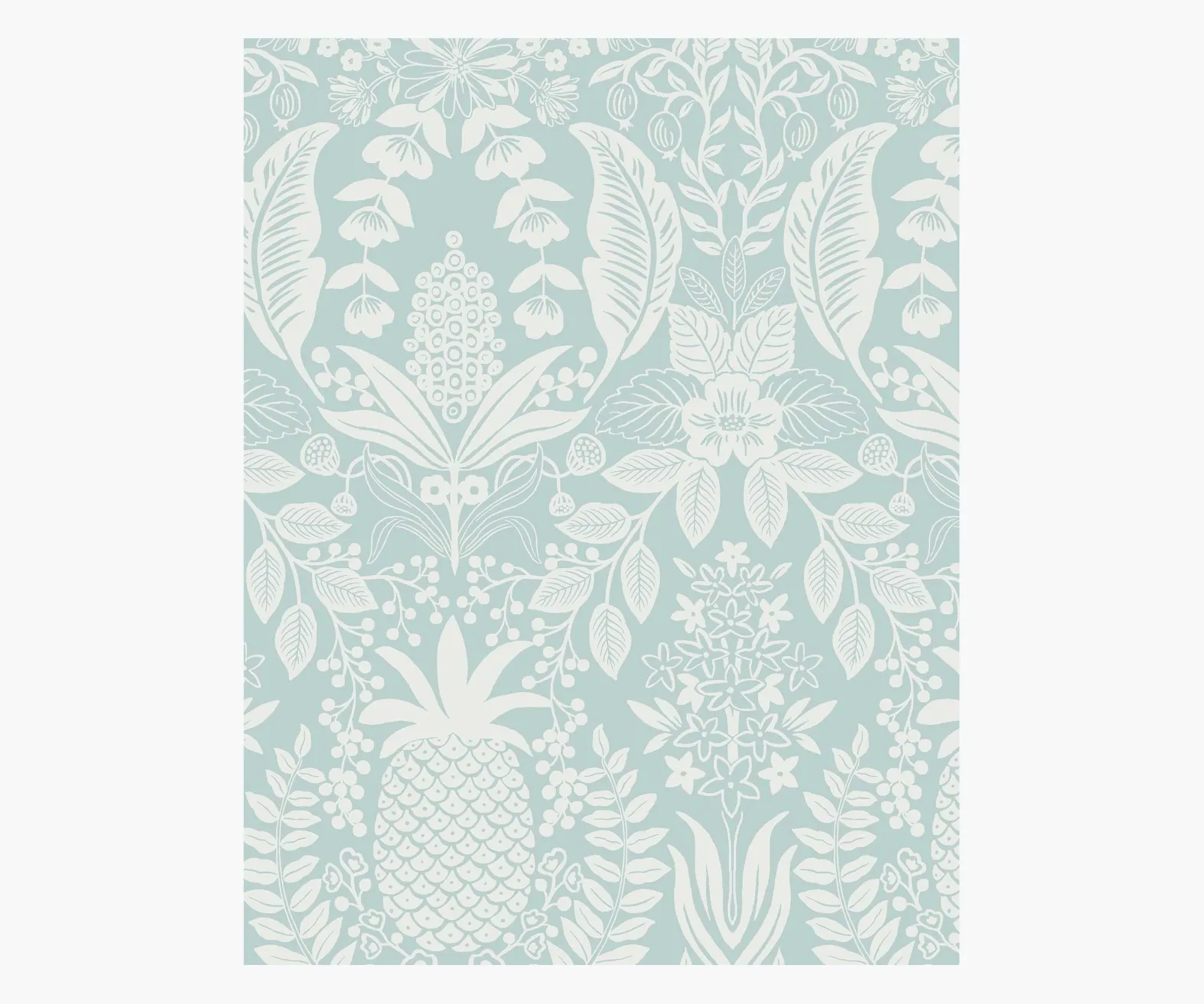 Pineapple Damask Wallpaper Sample