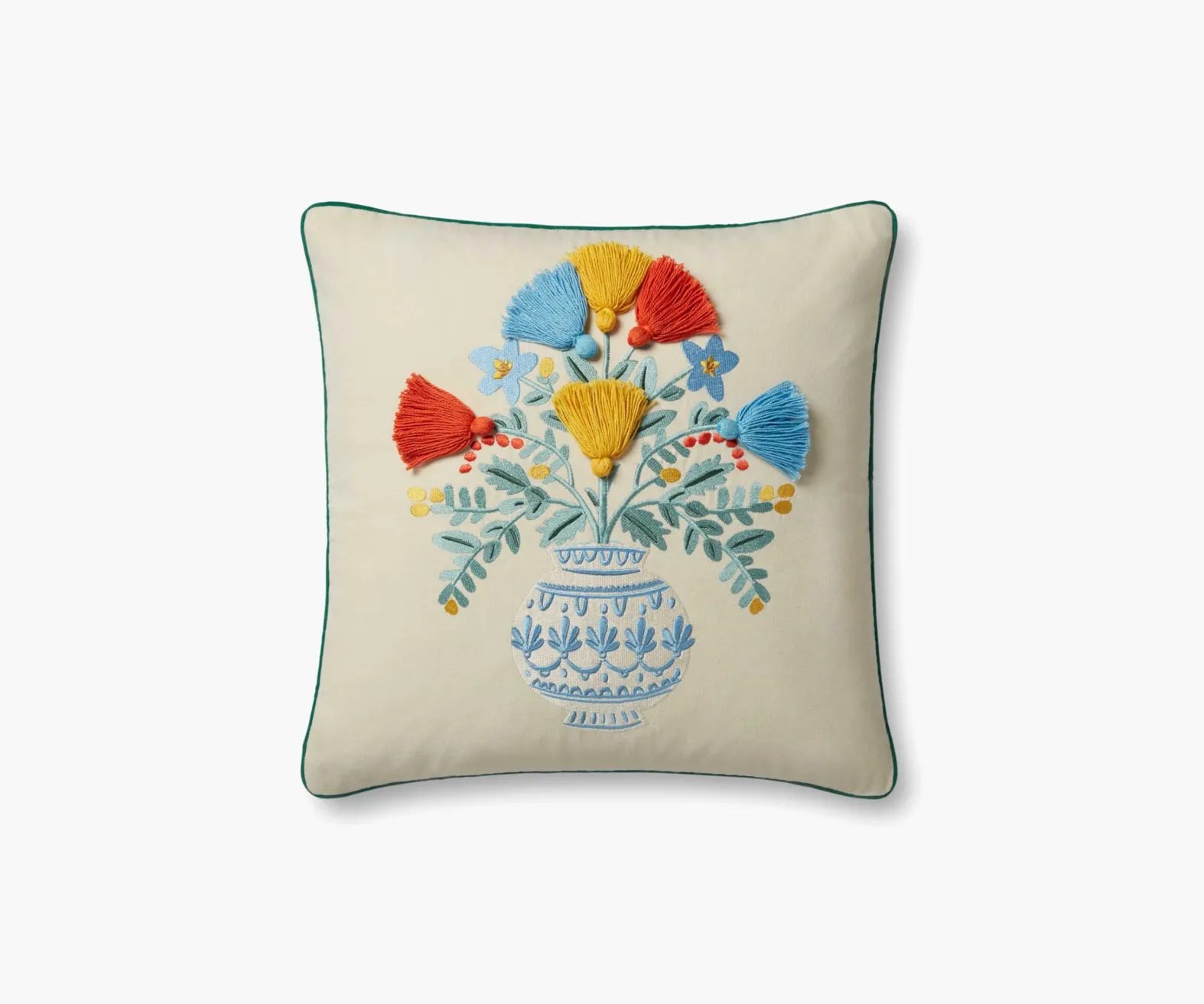 Vase Study No. 5 Embroidered Pillow