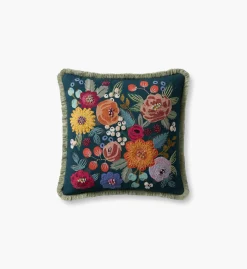 Vintage Garden Embroidered Pillow