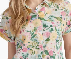 Voile Button Front Short Set