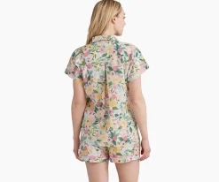 Voile Button Front Short Set